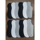 Erceys Erkek 12 Çift Yazlık Pamuklu Spor Ayakkabıda Görünmeyen Sıfır Konç Sneakers Çorap - 39 - 44 - Asorti