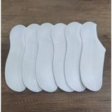 Erceys Erkek 6 Çift Yazlık Pamuklu Spor Ayakkabıda Görünmeyen Sıfır Konç Sneakers Çorap - 39 - 44 - Beyaz