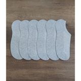 Erceys Erkek 6 Çift Yazlık Pamuklu Spor Ayakkabıda Görünmeyen Sıfır Konç Sneakers Çorap - 39 - 44 - Gri