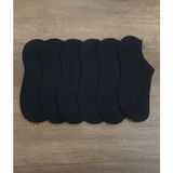 Erceys Erkek 6 Çift Yazlık Pamuklu Spor Ayakkabıda Görünmeyen Sıfır Konç Sneakers Çorap - 39 - 44 - Siyah