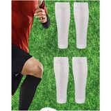 Erceys Tabansız Futbol Çorabı Ayaksız Pamuklu Tozluk Futbolcu Spor Tozluğu 2 Çift - Beyaz - 40 - 44