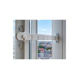 ERCTECH Çocuk Güvenlik Pencere Kilidi Ayarlanabilir Pencere Emniyet Kısıtlayıcı 16 cm Beyaz