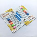 Erdal Ticaret Çengelli Iğne Plastik Başlı Karışık Renkli ( 1 Paket 6 Ad ) Bebek Iğnesi