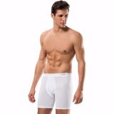 Erdem 1470 Likralı Uzun 3'lü Beyaz Erkek Boxer