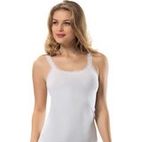 Erdem 3'lü Dantel Askılı Kadın Atlet 2116 - XL - Beyaz