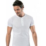 Erdem 3'lü paket 1125 Fitilli Düğmeli Erkek Tshirt Fanila - Beyaz