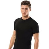 Erdem Erkek Lux Kapalı Yaka Kısa Kol Fanila Atlet - 6 Adet Siyah 2Xl