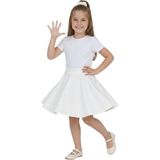 ERDEM KIDS Kız Çocuk 23 Nisan Kloş Günlük, Bayramlık, Gösteri, Parti, Özel Gün Okul Etek - Beyaz - 6 - 7 Yaş