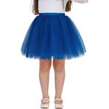 ERDEM KIDS Kız Çocuk Bayramlık 23 Nisan Doğum Günü Tüllü Tütü Etek - Saks - Mavi - 7 - 8 Yaş