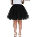 ERDEM KIDS Kız Çocuk Bayramlık 23 Nisan Doğum Günü Tüllü Tütü Etek - Siyah - 9 - 10 Yaş