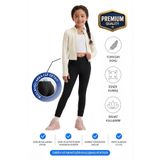 ERDEM KIDS Kız çocuk Cepli Kruvaze Kemer Yüksek Bel, Günlük, Koşu, Yürüyüş, Yoga, Spor, Egzersiz, Fitness Tayt