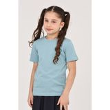 ERDEM KIDS Kız Çocuk Düz Kısa Kollu Casual-Okul Basic T-Shirt - Mint Yeşili - 8 - 9 Yaş