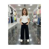 ERDEM KIDS Kız Çocuk Jean Pantolon Palazzo Geniş Bol Paça Okul Kot Pantolon