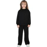 ERDEM KIDS Kız Çocuk Taşlı Pijama Takımı Rahat Kalıp Günlük-Casual Takım İkili Takım