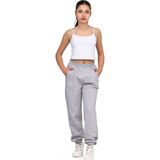 ERDEM KIDS Kız-Erkek Çocuk Paçası Lastikli 3 Iplik Şardonlu Içi Pamuklu Okul Eşofman Altı Pantolon - 11 - 12 Yaş - Gri