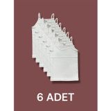 Erdenay Tekstil Yüksek Kalite İnce Askılı Kız Çocuk Pamuklu Ribana Atlet 6'lı Paket