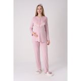 ERDENİZ TEKSTİL Fırfır Detaylı Hamile ve Lohusa Pijama Takımı