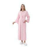 ERDENİZ TEKSTİL Önü Düğmeli Uzun Kollu Hamile/Lohusa Gecelik ve Sabahlık Takımı-2'li Set-Pregnant Clothing-M-2284