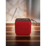 Erdineks Askılı ve Kumaş Tasarımlı Mini Bluetooth Hoparlör - 5W Güçlü Ses, Şarjlı Taşınabilir Kompakt Ses Sistemi - Kırmızı