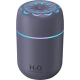 Erdineks H2O Renkli Işıklı Mini Hava Nemlendirici Buhar Makinesi 250 ml - Araç, Ofis ve Masaüstü Ultrasonik Difüzör - Gri
