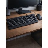 Erdineks Kablolu Ofis Klavye Mouse Seti - Standart USB Türkçe Q Klavye ve Optik Mouse - Siyah