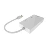 Erdineks Mini Displayport To HDMI (4k*2k) VGA DVI Çevirici Dönüştürücü Ekran - Beyaz