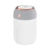 Erdineks Rgb Işıklı 330ML Araç Içi Hava Nemlendirici Masaüstü Difüzör Sessiz 12 Saat Çalışma - Gri