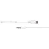 Erdineks Ses Kontrol Butonlu Type-C To Aux Kablolu 3.5mm Jack Adaptör Çevirici Tak & Çalıştır 1 Metre Kablo - Beyaz