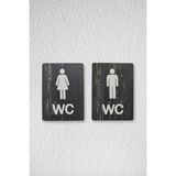 Erdizden Ikili Takım Wc Kadın-Erkek Yönlendirme Tabelası - Rebap - Ahşap