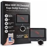Erdmsp Ev Güvenliğinde Yeni Nesil Akıllı Wifi Kapı Dürbünü 2.4g Wifi Kapı Kamerası Her Yerden Kontrol - Siyah