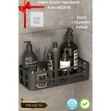 Erdo Ticaret Buğz Banyo Düzenleyici Organizer Şampuanlık Havlupan Askısı Havluluk Siyah Banyo Duş Rafı Mutfak Rafı - Belirtilmemiş
