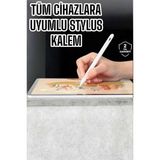 Erdo Ticaret Buğz Dokunmatik Kalem Beyaz Şarjlı Yedek Uçlu Android ve Ios Uyumlu - Belirtilmemiş