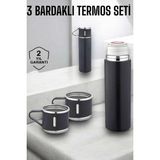 Erdo Ticaret Buğz Paslanmaz Çelik 3’lü Termos Seti Vakumlu ve 8 Saat Isı Koruma - Renkli - Belirtilmemiş