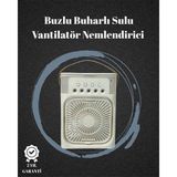 Erdo Ticaret Buğz USB Bağlantılı 3'ü 1 Arada Nemlendirici Mini Klima Fan | 7 Renk Işıklı - Renkli