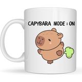 Erdo Ticaret Capybara Mode On Yazılı Komik Tasarım Kupa Model 238 Sevimli Baskılı Seramik Kahve Kupası - Belirtilmemiş - 001 - Beyaz