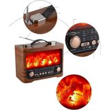 Erdo Ticaret Taşınabilir Şömine Efektli Bluetooth Hoparlör Fm Radyo LED Işıklı Müzik Çalar - Belirtilmemiş