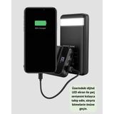 Erdo Ticaret Ultra Güçlü 50.000 Mah Powerbank – LED Ekranlı, Çoklu Bağlantı Seçenekli, Akıllı Koruma Sistemli Şarj Ünitesi - Beyaz - Siyah