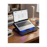 Erdo Ticaret USB Girişli Laptop Soğutma Standı Çift Fan Mavi Işıklı Notebook Soğutucu - Renkli - Belirtilmemiş