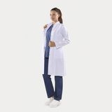 Erdo Ticaret Uzun Boy Alpaka Uzman Doktor Önlüğü | Hakim Yaka Uzun Kol Çıtçıtlı Beyaz Bayan Hekim Önlüğü - XL