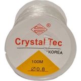 Erdoğan Hobi Lastik Misina 100MT 0.8mm Esnek Misina Takı Ipi Tesbih Ipi Silikon Lastik Misina Boncuk Ipi Takı Ipi - 0.8mm şeffaf