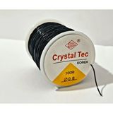 Erdoğan Hobi Lastik Misina 100MT 0.8mm Esnek Misina Takı Ipi Tesbih Ipi Silikon Lastik Misina Boncuk Ipi Takı Ipi - 0,8mm siyah