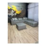 Erduran Mobilya Angelo 4 Modül 2 Puf Köşe Koltuk Takımı (6 Modül) Babyface Kumaş Gri