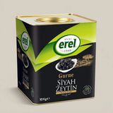 Erel Horeca Gurme Premium Siyah Zeytin 201-230 Kalibre 10KG Teneke