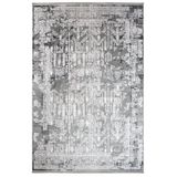 Eremurus Gri Oryantal Modern Geometrik Etnik Desenli Boho Makinada Yıkanabilir Hafif Hav Toz Vermez Leke Tutmaz Kaymaz Taban Dijital Makine Baskı Halı Oturma Odası Salon Yolluk Koridor Mutfak Halısı