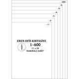 Eren 1-1600 80 gr A4 Numaralı Kağıt