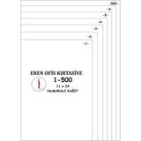 Eren 1-500-80 gr A4 Numaralı Kağıt
