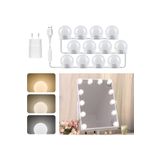EREN 10'lu Set Makyaj Ayna Işığı Banyo Yatak Odası Hollywood Tarz Led Makyaj Lambası 3 Farklı Renk