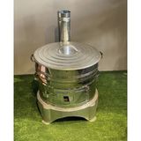 Eren Çömlek Güveç Mangal Toprak Tandır Gözleme Yufka Saçlı Oluklu Izgaralı Çaydanlık Tencere Aparatlı Set - 38 cm
