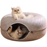 Eren Hobi KEDİ EVİ Büyük Boy Yerli üretim Kalın Keçe 60X28cm - Açık Gri