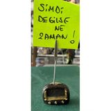 Eren Mini Radyo Kahve Polyester Kağıt Tutucu Notluk-Çok Şık-Sevimli Mini Mesaj Gönderin Sevdiklerinize